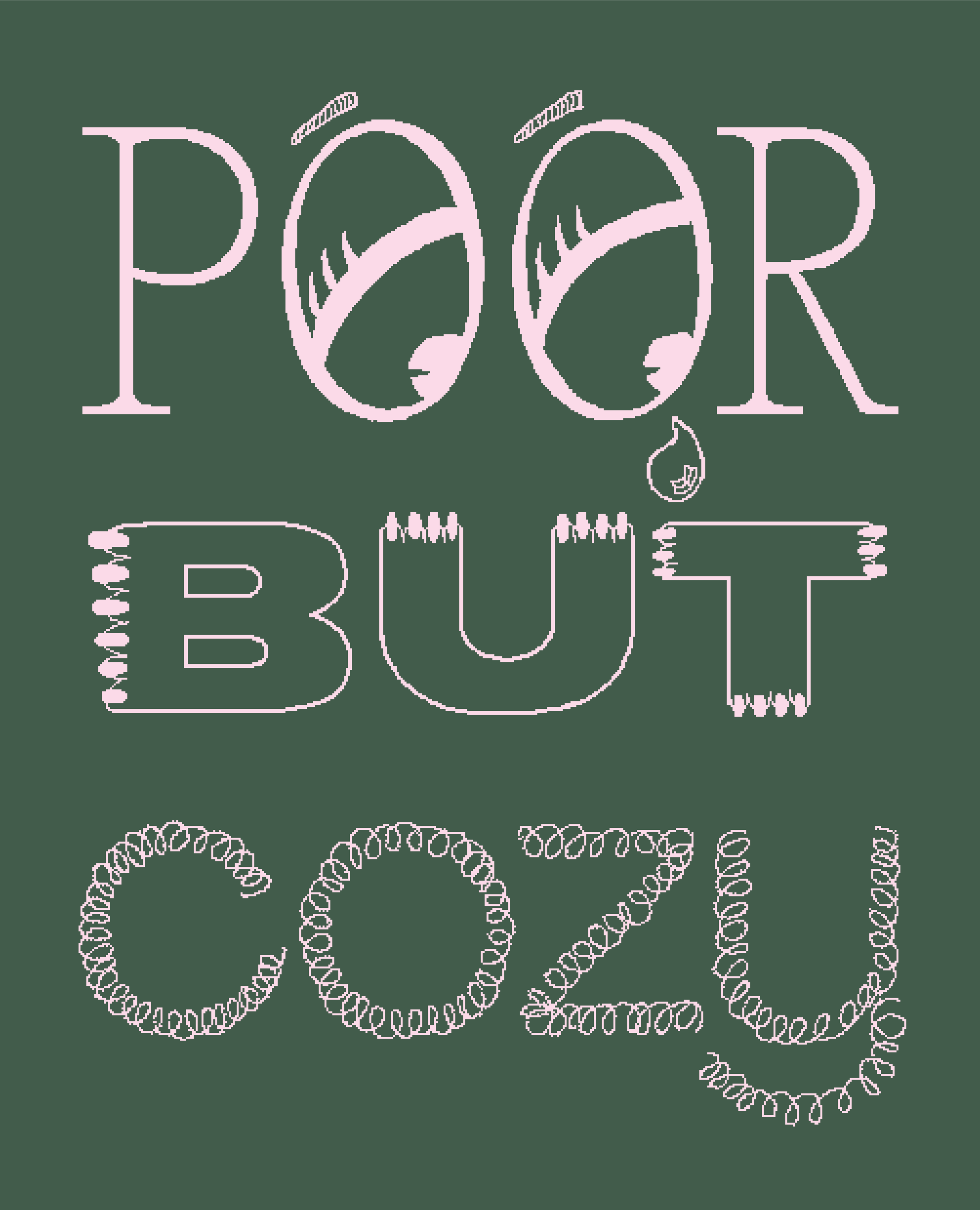 Poor But Cozy Blanket - Typography