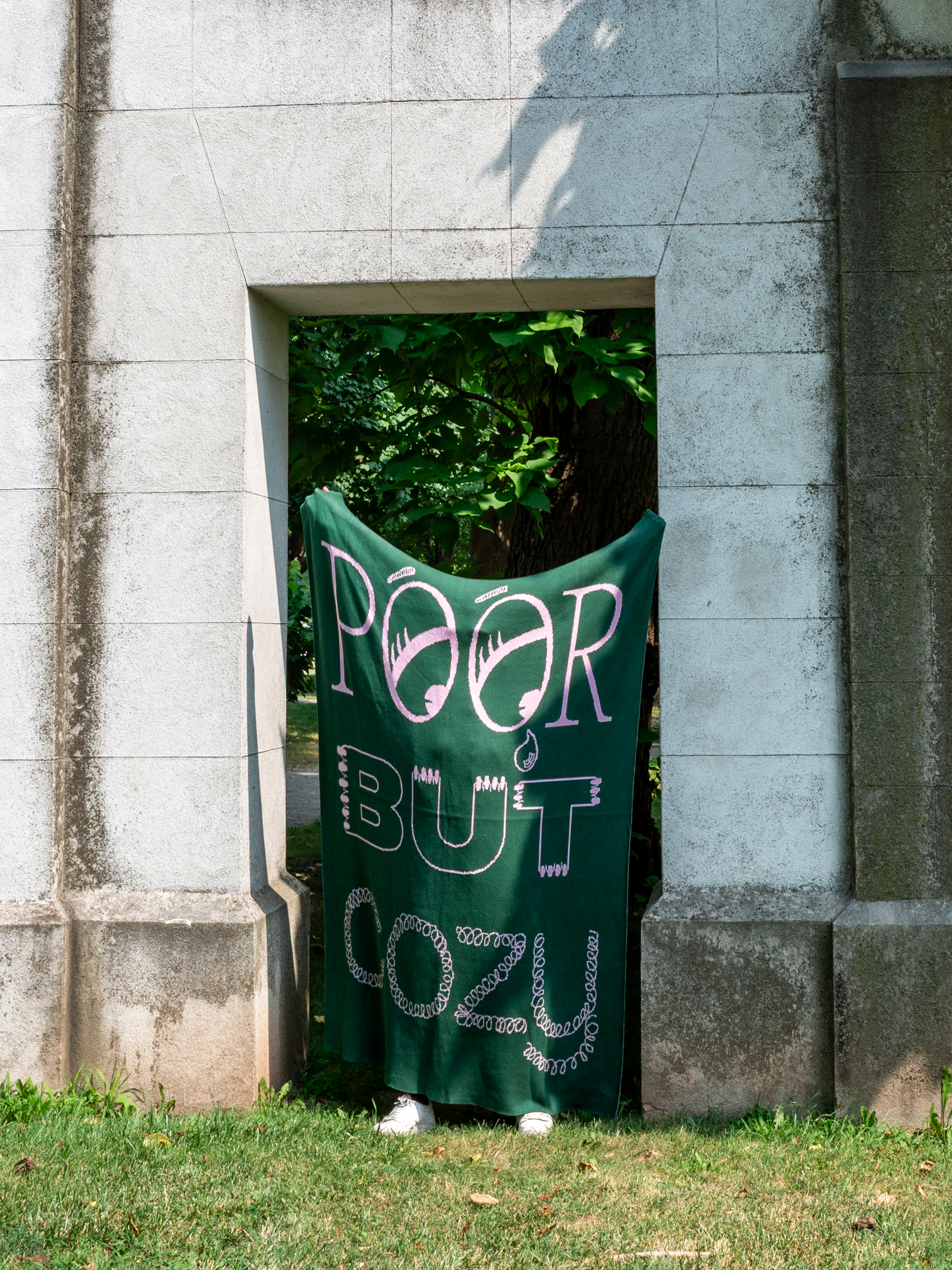 Poor But Cozy Blanket - Typography